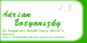 adrian botyanszky business card